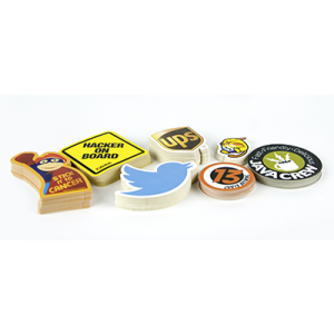 Die Cut Glossy White Vinyl Stickers